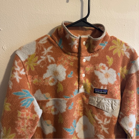Patagonia Floral Snap-T Fleece Pullover - Flower Power Womens Medium - Picture 2 of 5